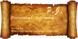 Porcsalmi Julianna névjegykártya