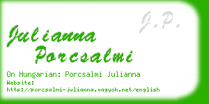 julianna porcsalmi business card